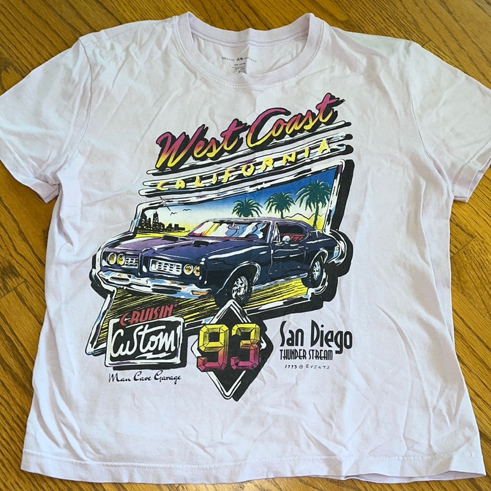 Light Purple West Coast Graphics Brandy Melville Tee